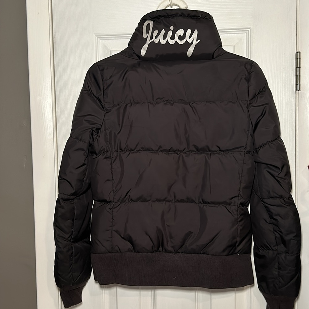 Juicy Couture Black Puffer Jacket Coat Size XS